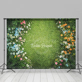 Aperturee - Aperturee Floral Grass Path Art Sweet Spring Wedding Backdrop